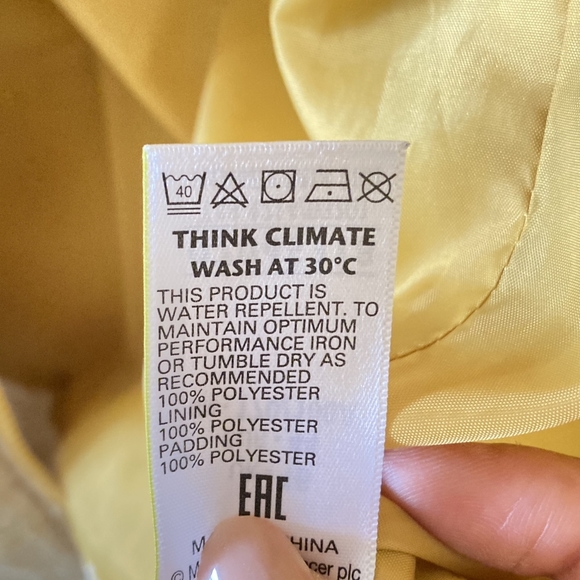 Marks and Spencer Women's Mustard Print Hooded Puffer Jacket, UK Size 16 - Picture 12 of 16